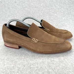 Cole Haan Nike Air Soles Brown Suede  Leather Casual Slip On Loafer Shoe 9.5